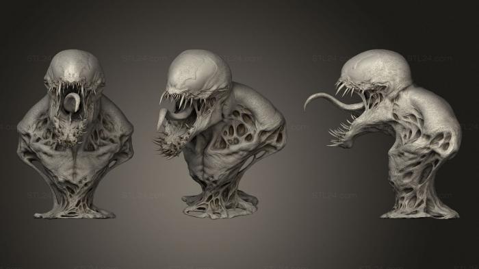 Бюсты монстры и герои (Веном бюст, BUSTH_1785) 3D модель для ЧПУ станка