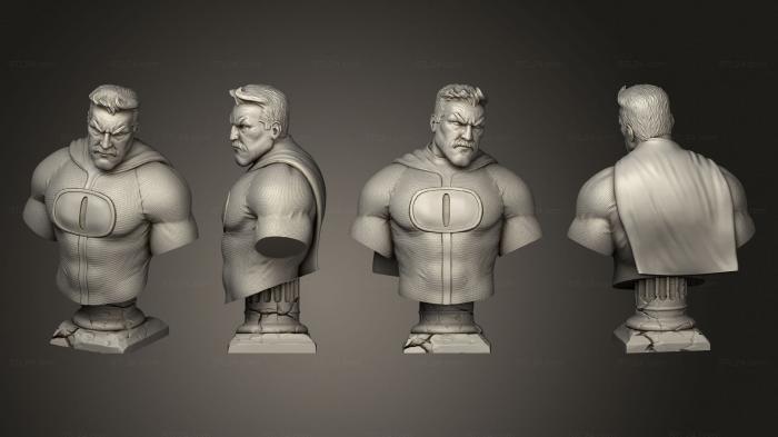 Бюсты монстры и герои (Бюст всезнающего человека, BUSTH_2168) 3D модель для ЧПУ станка