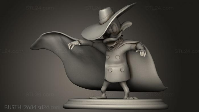 Бюсты монстры и герои (Темнокрылый, BUSTH_2684) 3D модель для ЧПУ станка