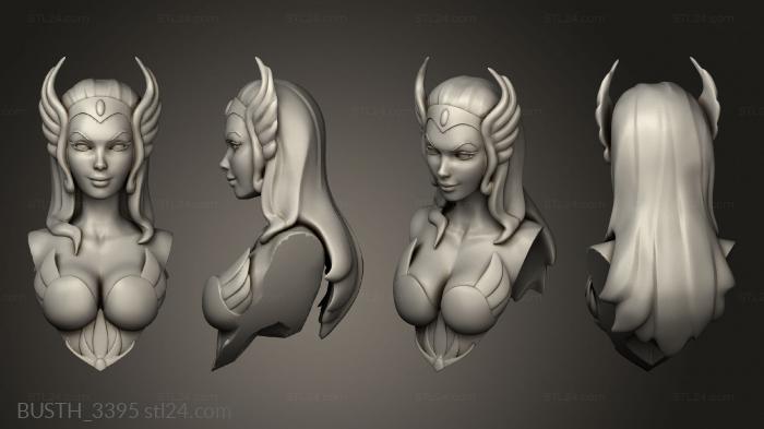 Бюсты монстры и герои (Она Ра, BUSTH_3395) 3D модель для ЧПУ станка