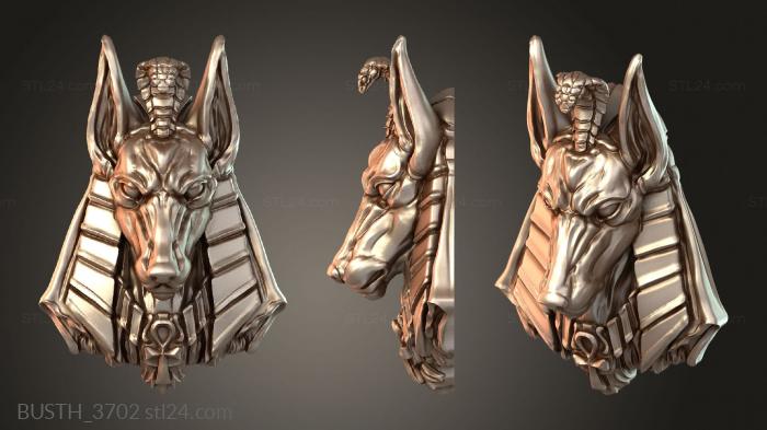 Бюсты монстры и герои (Украшение стены Анубиса, BUSTH_3702) 3D модель для ЧПУ станка