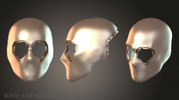Бюсты монстры и герои (Маска Атомного Разрушителя, BUSTH_3734) 3D модель для ЧПУ станка