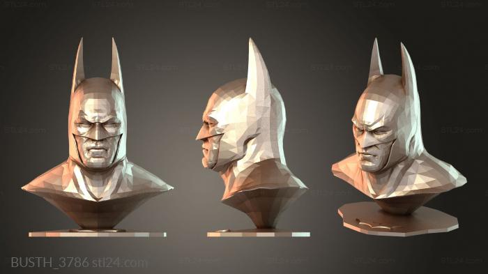 Бюсты монстры и герои (Бэтмен Бэтс ОКО, BUSTH_3786) 3D модель для ЧПУ станка