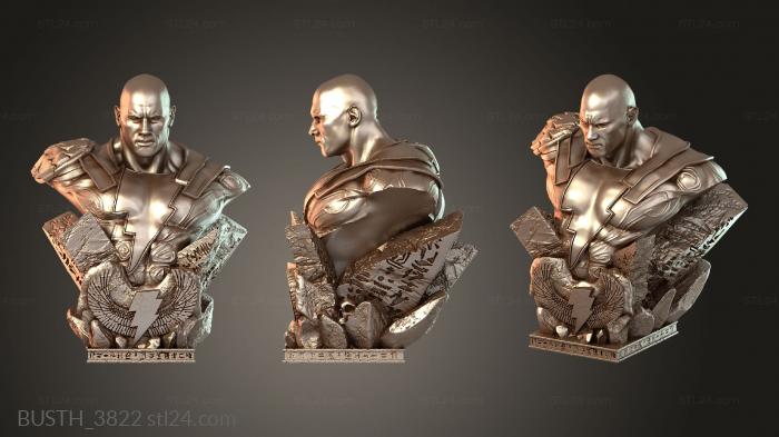 Бюсты монстры и герои (Черная Канарейка Бюст Один, BUSTH_3822) 3D модель для ЧПУ станка
