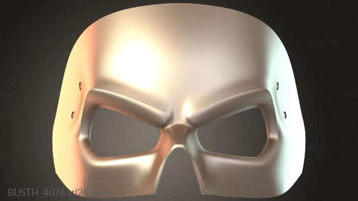 Бюсты монстры и герои (COD Ghost Mask CR Factory, BUSTH_4076) 3D модель для ЧПУ станка