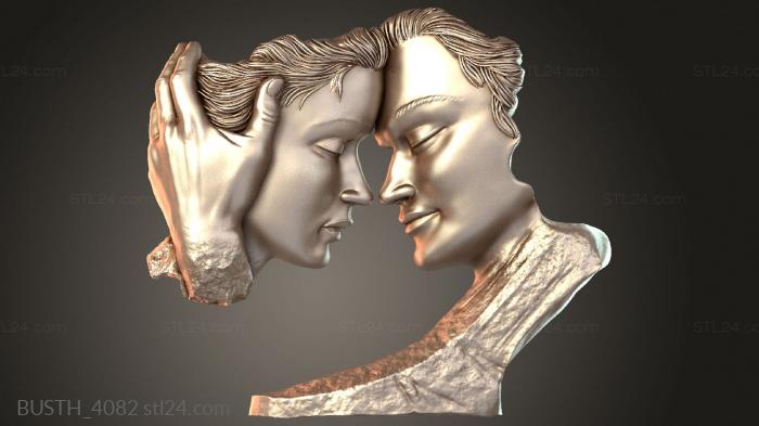 Бюсты монстры и герои (Композиция Любовь, BUSTH_4082) 3D модель для ЧПУ станка