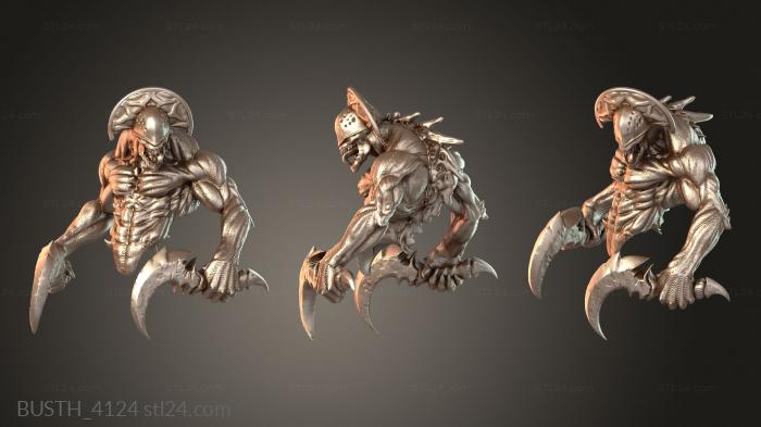 Бюсты монстры и герои (Darkness Bust Lurker, BUSTH_4124) 3D модель для ЧПУ станка