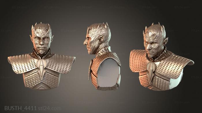 Бюсты монстры и герои (ПОЛУЧИЛ Король Ночи Игровые престолы, BUSTH_4411) 3D модель для ЧПУ станка
