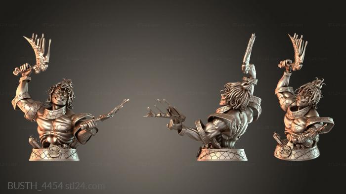 Бюсты монстры и герои (Гютаро Бюст Один, BUSTH_4454) 3D модель для ЧПУ станка