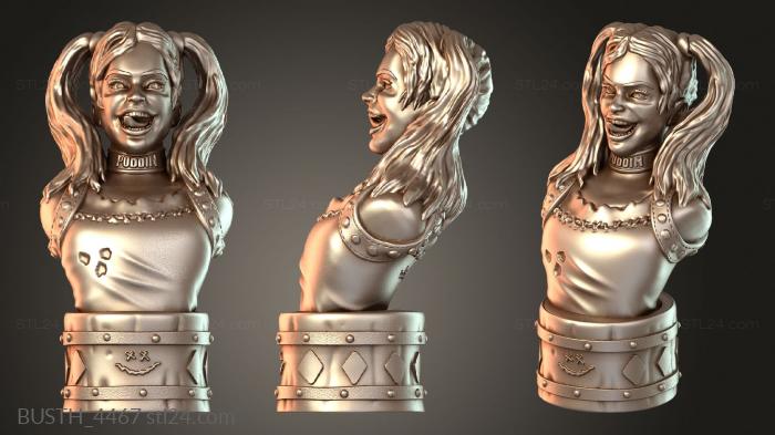 Бюсты монстры и герои (Харли Бюст, BUSTH_4467) 3D модель для ЧПУ станка