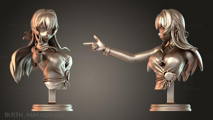 Бюсты монстры и герои (Бюст Хельма Азерамы, BUSTH_4484) 3D модель для ЧПУ станка