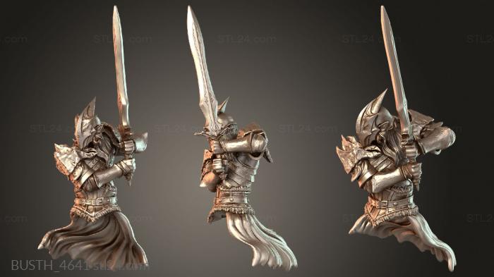 Бюсты монстры и герои (Король БЮСТ Дралфар Мастер Клинка, BUSTH_4641) 3D модель для ЧПУ станка