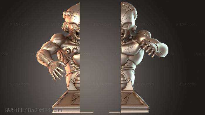 Бюсты монстры и герои (МЕХА ЗЕР, BUSTH_4852) 3D модель для ЧПУ станка