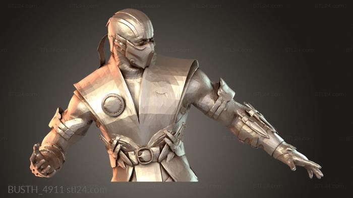 Бюсты монстры и герои (Расширенная диорама MORTAL KOMBAT, BUSTH_4911) 3D модель для ЧПУ станка