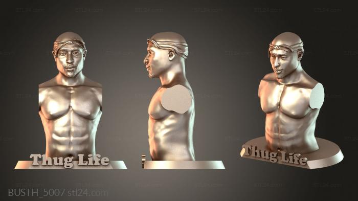 Бюсты монстры и герои (Pac арестовал бандита за жизнь, BUSTH_5007) 3D модель для ЧПУ станка