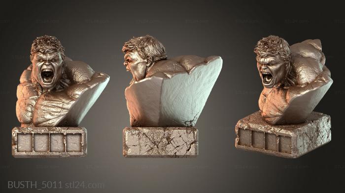 Бюсты монстры и герои (Бюст Халка Панарелло, BUSTH_5011) 3D модель для ЧПУ станка