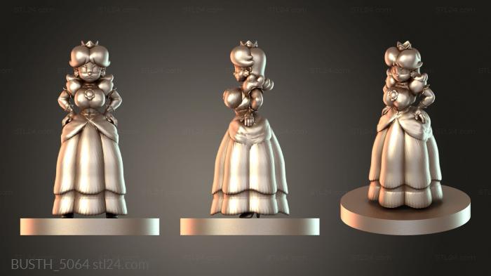 Бюсты монстры и герои (Принцесса Дейзи, BUSTH_5064) 3D модель для ЧПУ станка