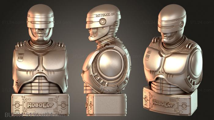 Бюсты монстры и герои (Робокоп арестовывает, BUSTH_5136) 3D модель для ЧПУ станка