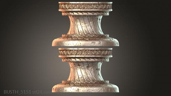 Бюсты монстры и герои (Бюст Ровены, BUSTH_5151) 3D модель для ЧПУ станка