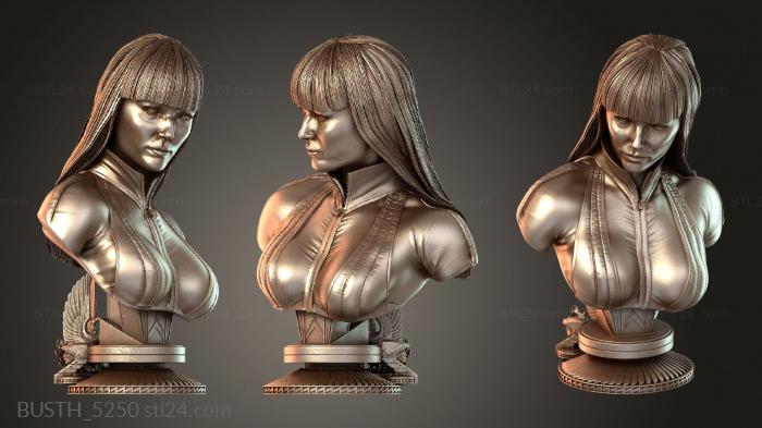 Бюсты монстры и герои (Портрет бюста «Шелковый призрак», BUSTH_5250) 3D модель для ЧПУ станка