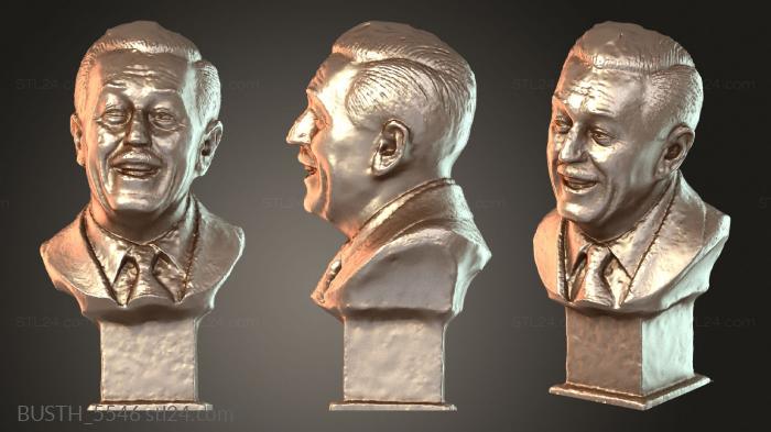 Бюсты монстры и герои (Бюст Уолта Диснея, BUSTH_5546) 3D модель для ЧПУ станка