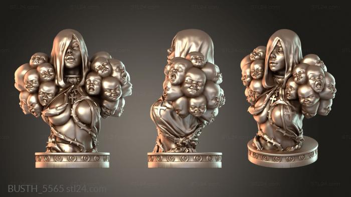 Бюсты монстры и герои (Демонический бюст Торнвича, BUSTH_5565) 3D модель для ЧПУ станка