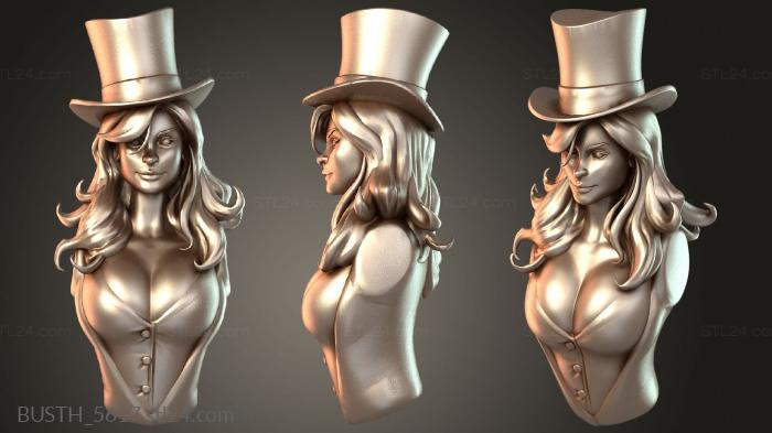 Бюсты монстры и герои (Бюст Затанны, BUSTH_5617) 3D модель для ЧПУ станка