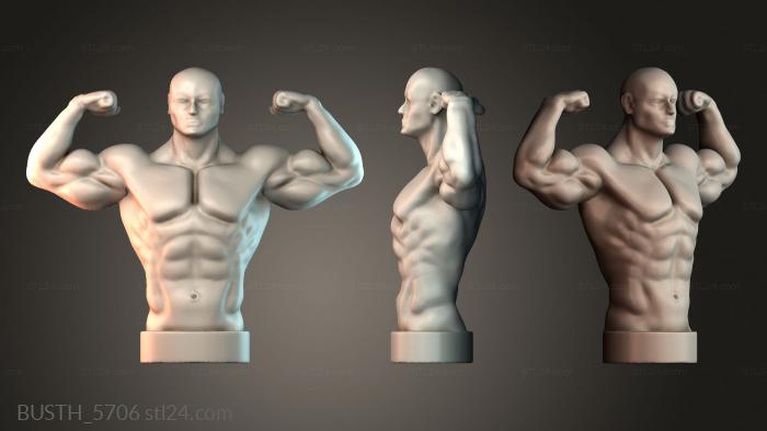 Бюсты монстры и герои (Портрет и печать бодибилдера, BUSTH_5706) 3D модель для ЧПУ станка