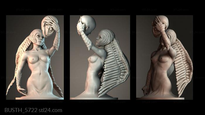 Бюсты монстры и герои (Двойственность существования, BUSTH_5722) 3D модель для ЧПУ станка