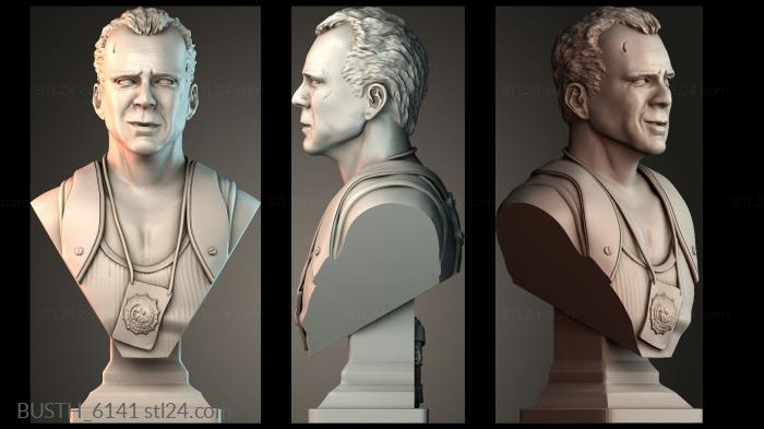 Бюсты монстры и герои (Джон МакКлейн, BUSTH_6141) 3D модель для ЧПУ станка