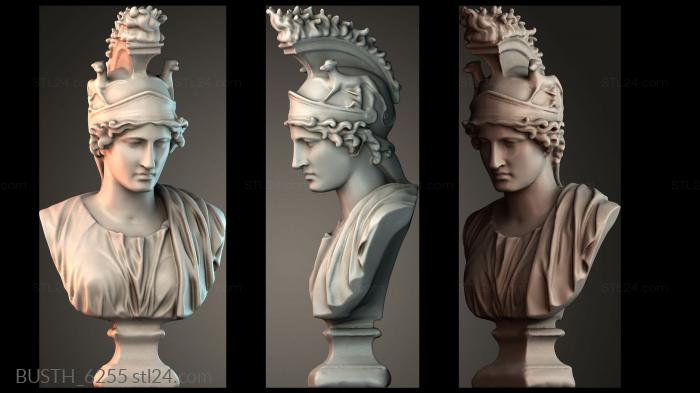 Бюсты монстры и герои (Греческий бюст, BUSTH_6255) 3D модель для ЧПУ станка