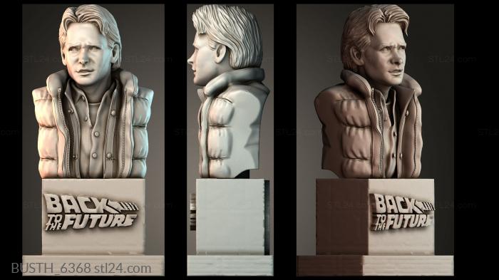 Бюсты монстры и герои (Бюст Марти Макфлая, BUSTH_6368) 3D модель для ЧПУ станка