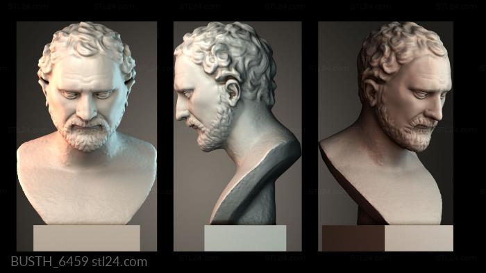 Бюсты монстры и герои (Бюст Демосфена, BUSTH_6459) 3D модель для ЧПУ станка