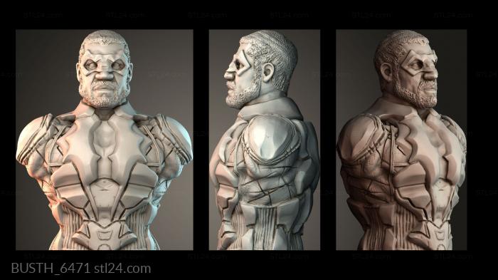 Бюсты монстры и герои (Бюст «Черная Молния», BUSTH_6471) 3D модель для ЧПУ станка