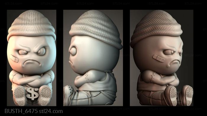 Бюсты монстры и герои (Ворчливые яйца, BUSTH_6475) 3D модель для ЧПУ станка
