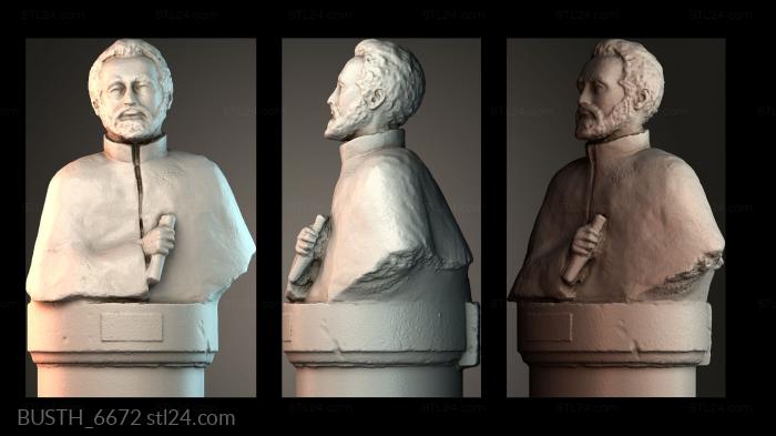 Бюсты монстры и герои (Бюст Хайле Селассие, BUSTH_6672) 3D модель для ЧПУ станка