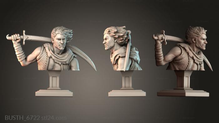 Бюсты монстры и герои (Полый_Бюст_Али Бабы_, BUSTH_6722) 3D модель для ЧПУ станка