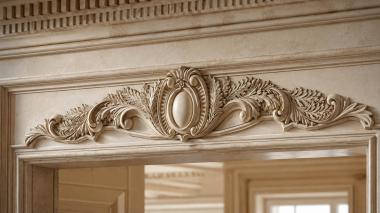 Table aprons Classic frieze with acanthus and cartouche 3d model