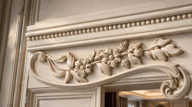 Table aprons Fragment of a classical frieze with floral ornament 3d model