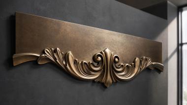 Table aprons 3d stl model of the tsargi decor, a file for the cnc machine 3d model