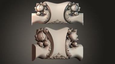 Table aprons Table and chair pattern peaches 3d model
