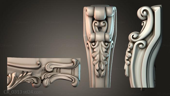 Table aprons (Table and chair pattern, CR_0313) 3D models for cnc