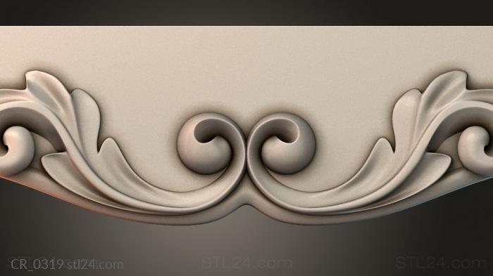 Table aprons (Table and chair pattern, CR_0319) 3D models for cnc