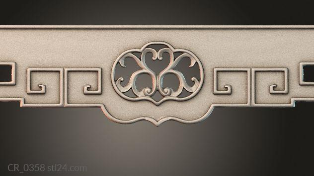 Table aprons (Table and chair pattern, CR_0358) 3D models for cnc