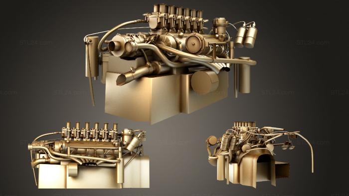 Vehicles (Ferrari Supercar Engine, CARS_1426) 3D models for cnc