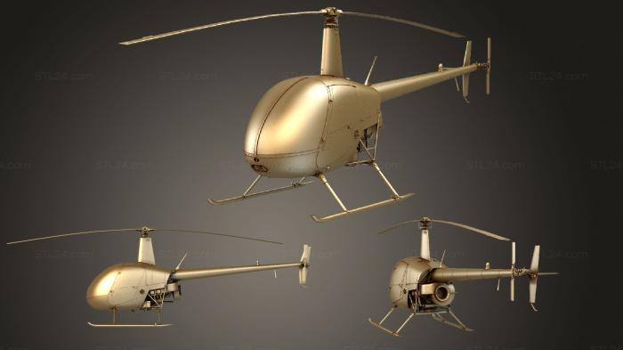 Вертолет Robinson R22 Красный