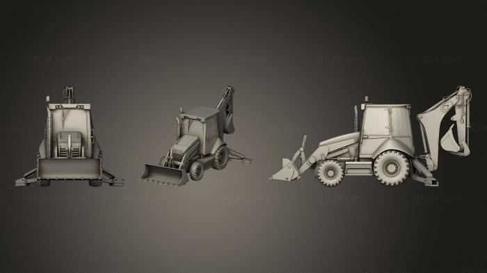 Vehicles (Backhoe Loader 72, CARS_4132) 3D models for cnc