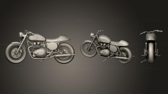 Vehicles (Triumph thruxton 90 racing, CARS_4253) 3D models for cnc