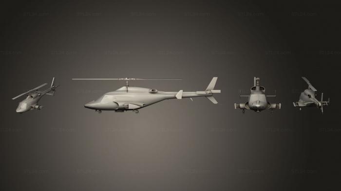 Vehicles (Helicoptero Airwolf, CARS_4427) 3D models for cnc