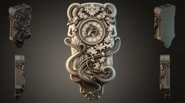 Different watches Ornamental bracket with female masks and floral motifs 3d model